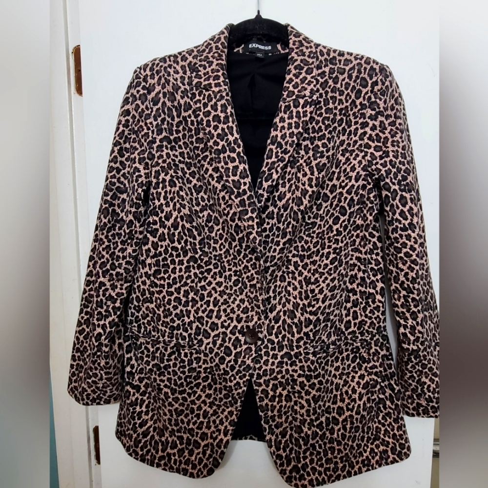 Express One Button Peak Lapel Blazer Size Small I… - image 1